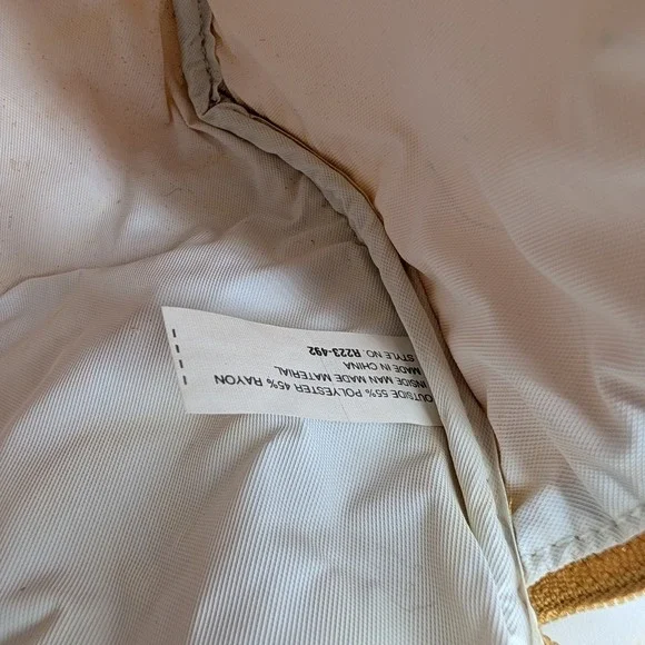 Vintage Oscar de la Renta Gold Brocade Cosmetic Bag Floral Damask Vanity Case - Picture 11 of 11